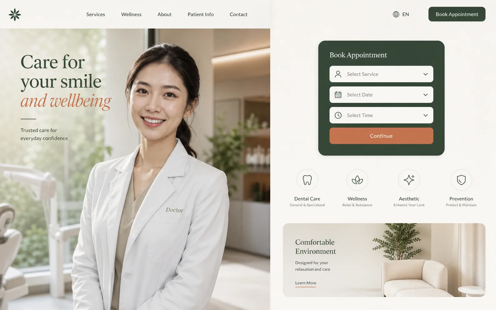 ภาพตัวอย่างโปรเจกต์ Qavenli Clinic